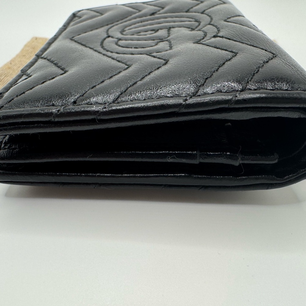 Authentic Gucci Black GG Marmont Card Holder Wallet - Picture 5 of 12